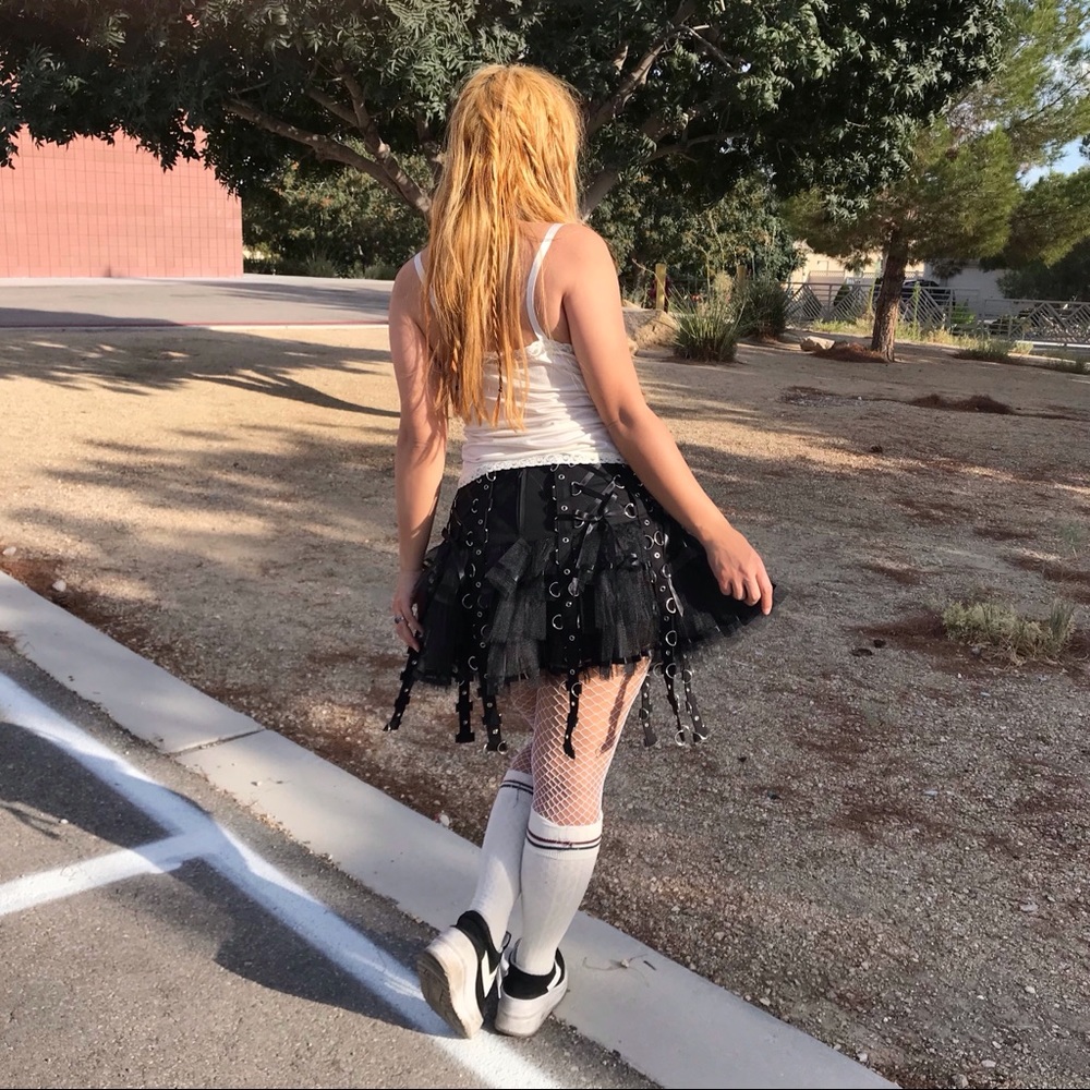 SOLD HELL BUNNY Goth Bondage Skirt 🖤🐰🔥 - Picture 4 of 6